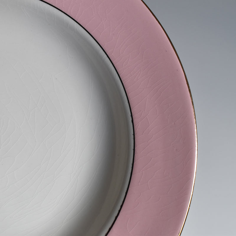 Vintage Deep Plate Lamandinoise Pastel Rose C