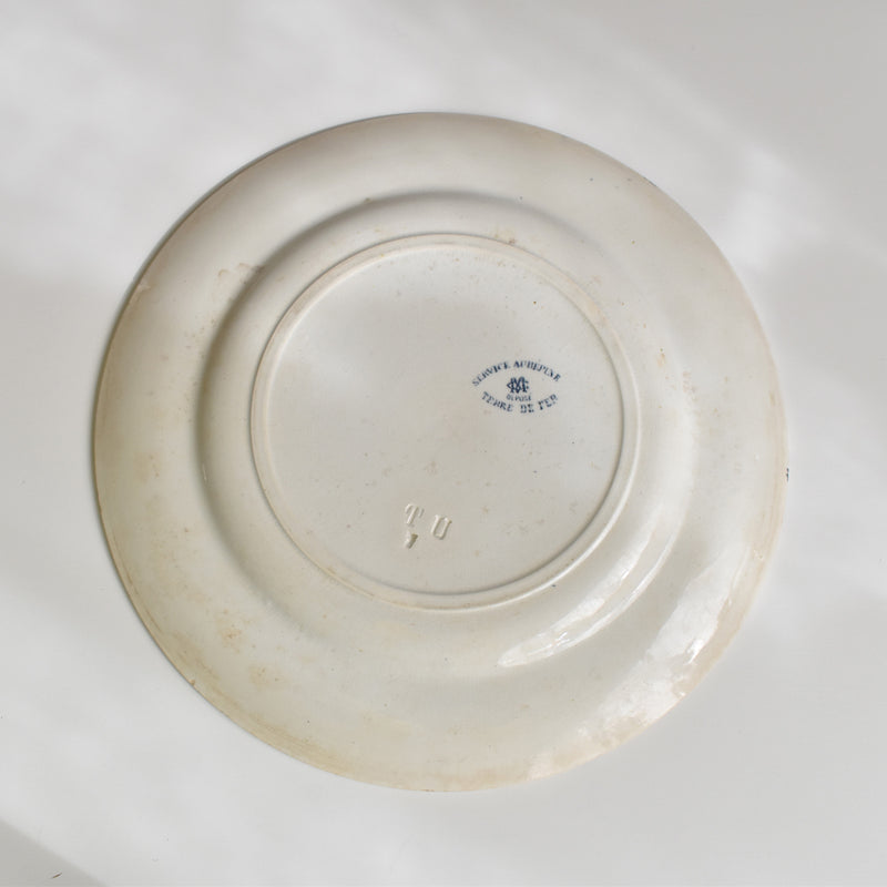 Antique plate, Creil-Montereau, Aubépine D