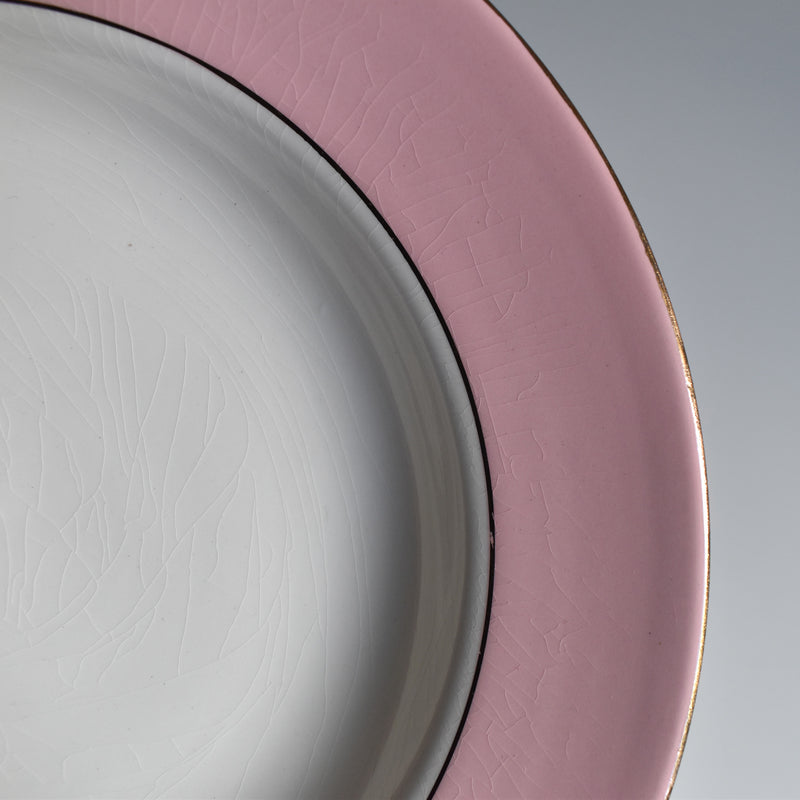 Vintage Deep Plate Lamandinoise Pastel Rose C