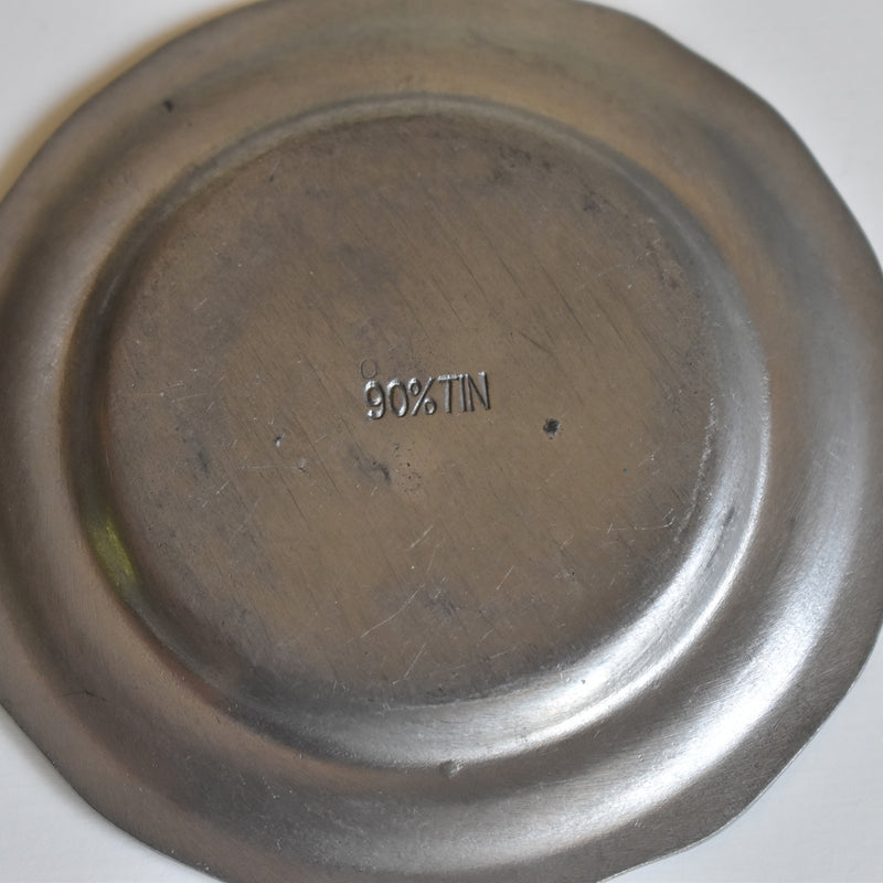 Vintage Pewter Glass Coasters
