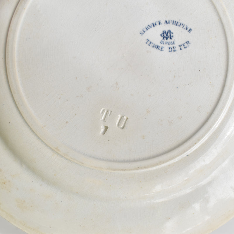 Antique plate, Creil-Montereau, Aubépine D