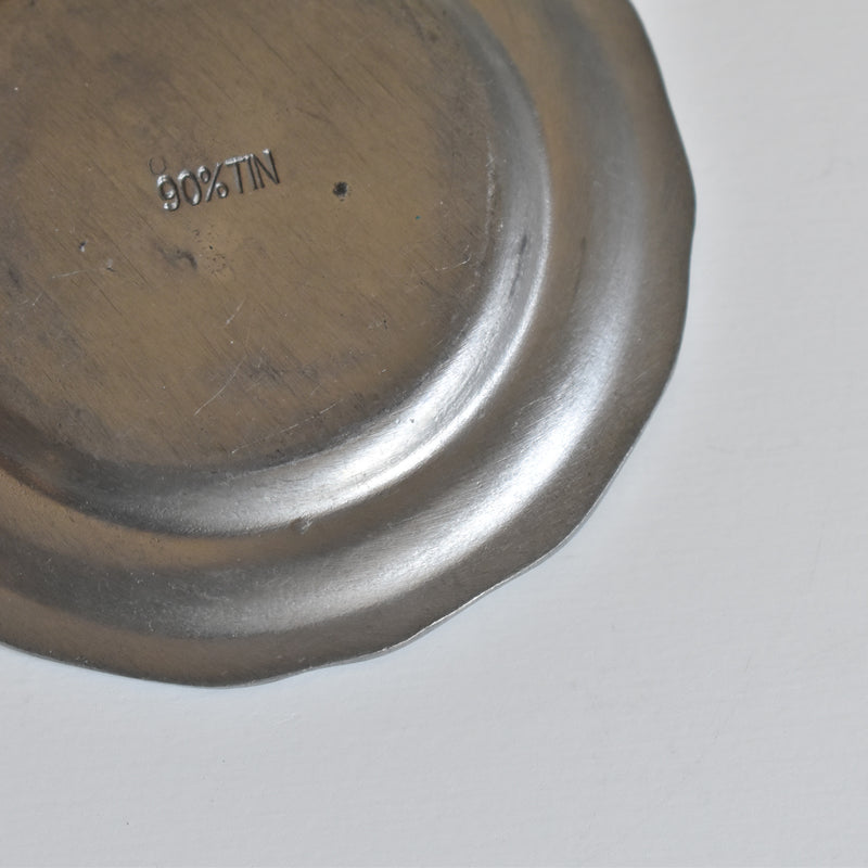 Vintage Pewter Glass Coasters