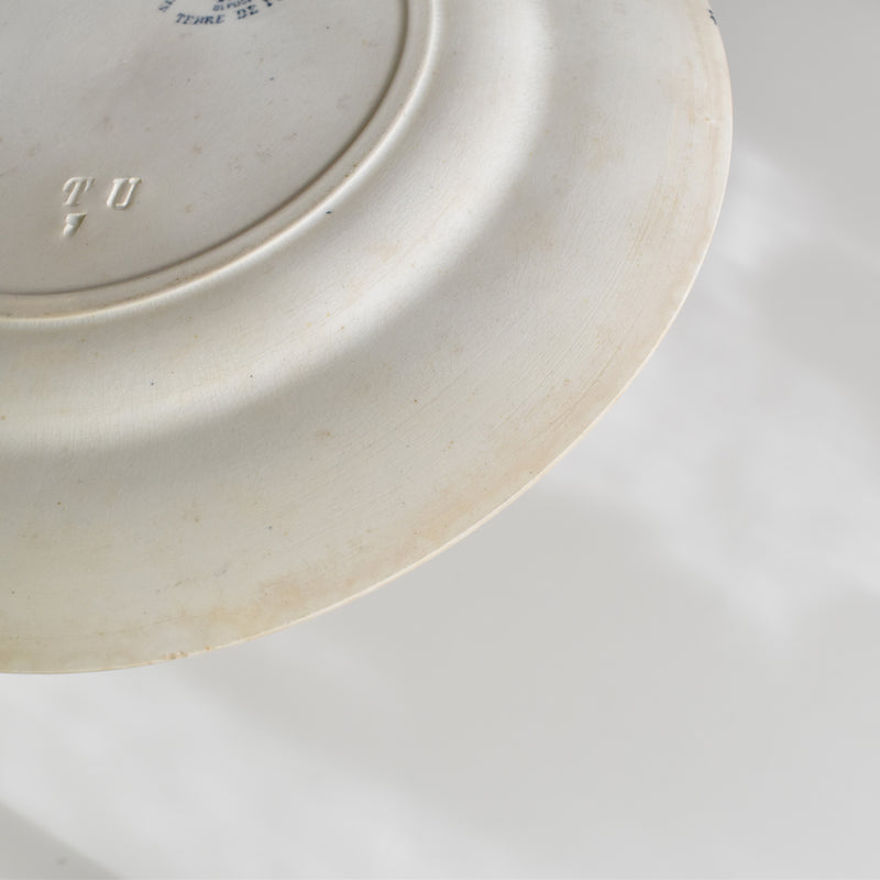 Antique plate, Creil-Montereau, Aubépine D