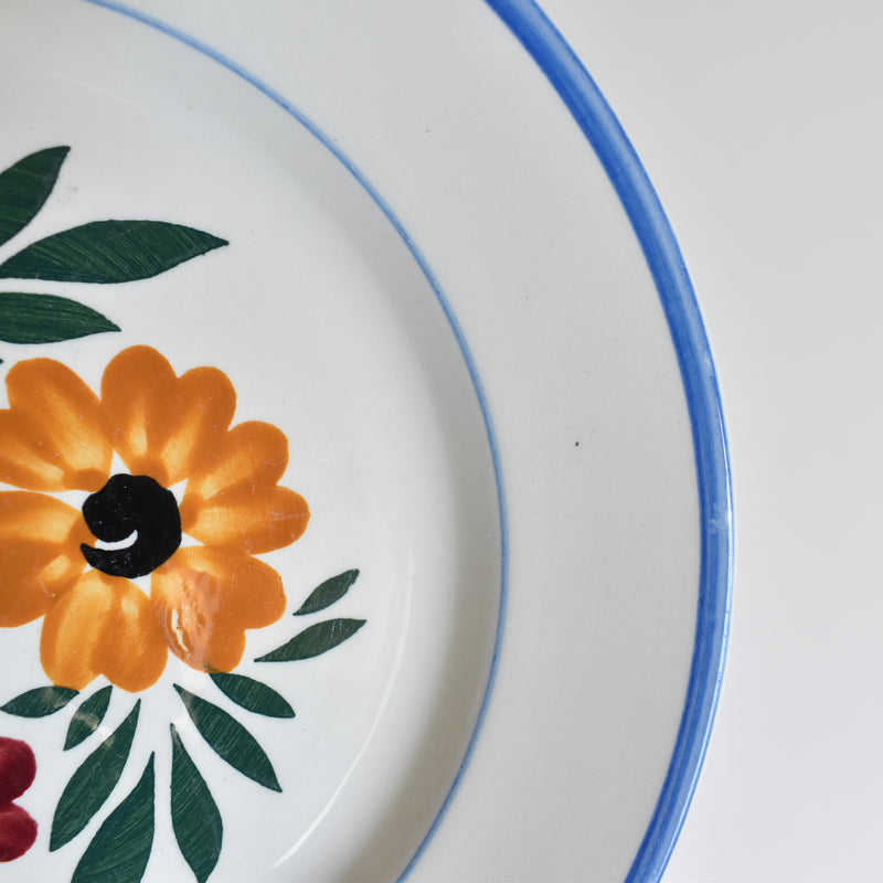 Vintage dessert plate HBCM Creil-Montereau Yvonne B
