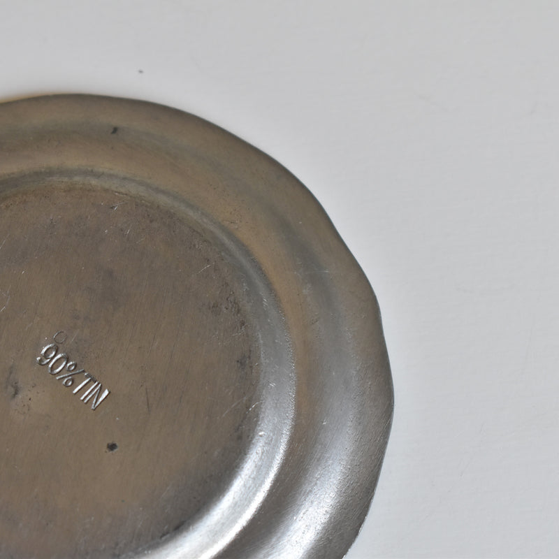 Vintage Pewter Glass Coasters