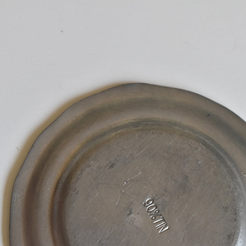 Vintage Pewter Glass Coasters