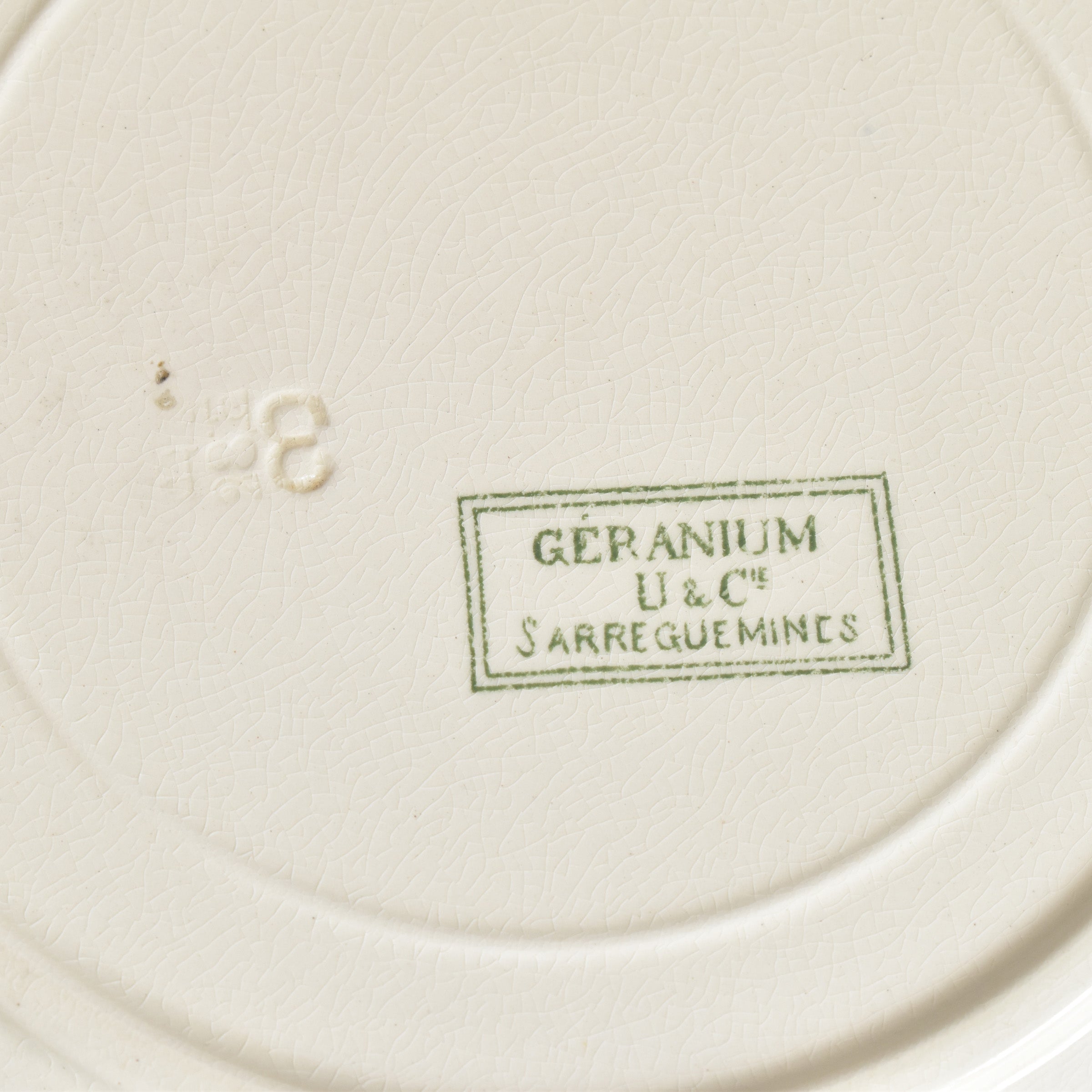 アンティークプレート U&Cサルグミンヌ Géranium（ゼラニウム） A