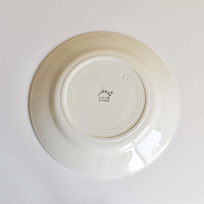 Vintage dessert plate HBCM Creil-Montereau Yvonne C
