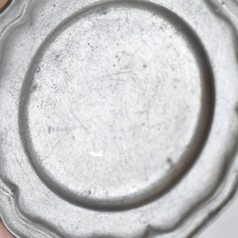 Vintage Pewter Glass Coasters