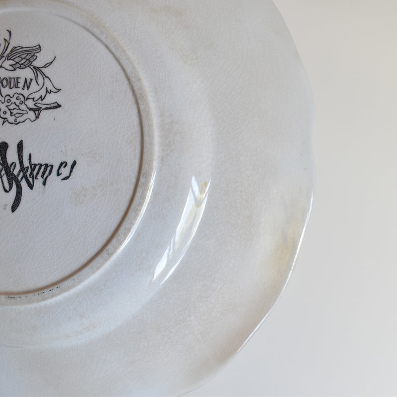 Antique Dessert Plate, U&C Sarreguemines Rouen C