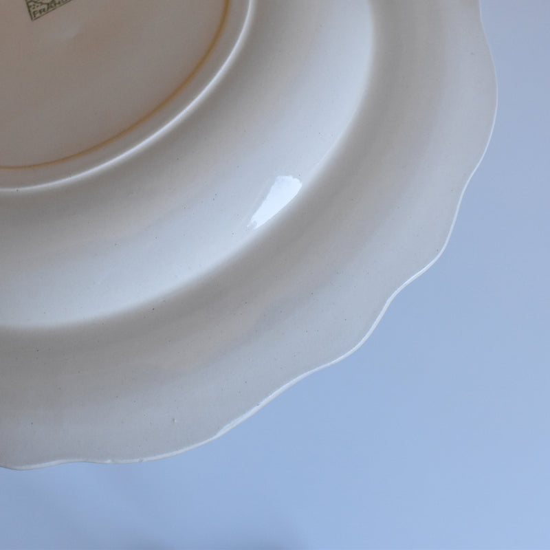 Vintage Plate Sarreguemines Scalloped Rim A