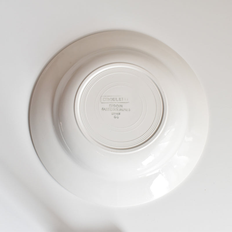 Vintage Deep Plate Digoin & Sarreguemines Ciboulette A