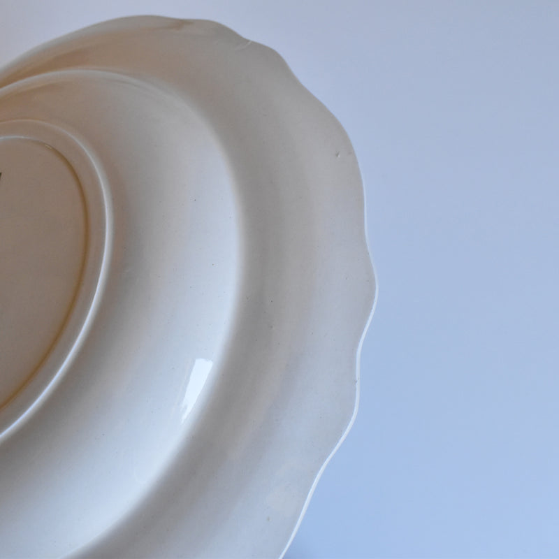 Vintage Plate Sarreguemines Scalloped Rim A