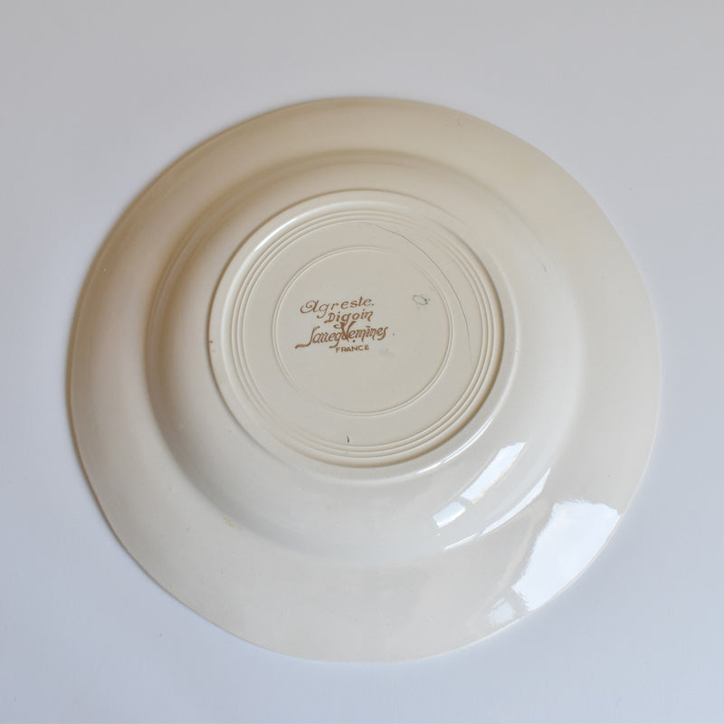 Vintage Plate Digoin & Sarreguemines Agreste D