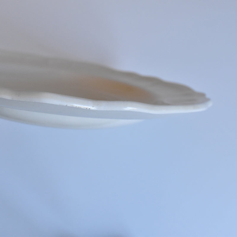 Vintage Plate Sarreguemines Scalloped Rim A