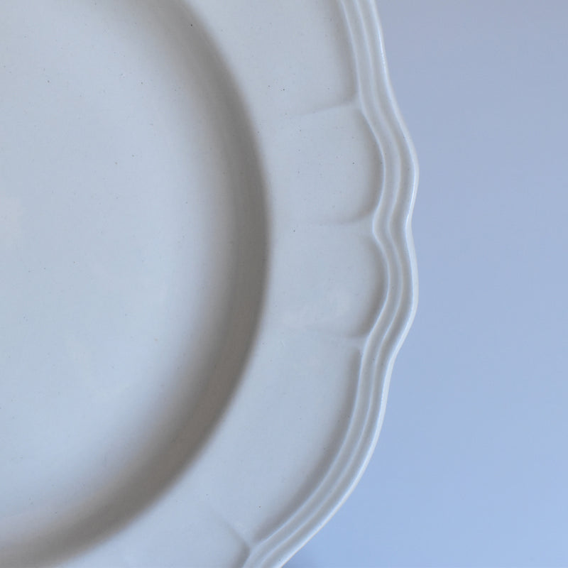 Vintage Plate Sarreguemines Scalloped Rim A