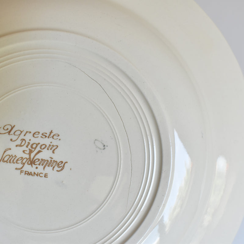 Vintage Plate Digoin & Sarreguemines Agreste D