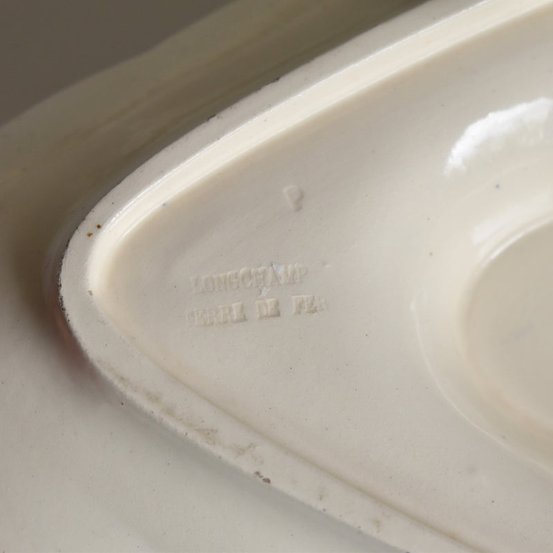 Antique Longchamp Sauce Boat, Rubans