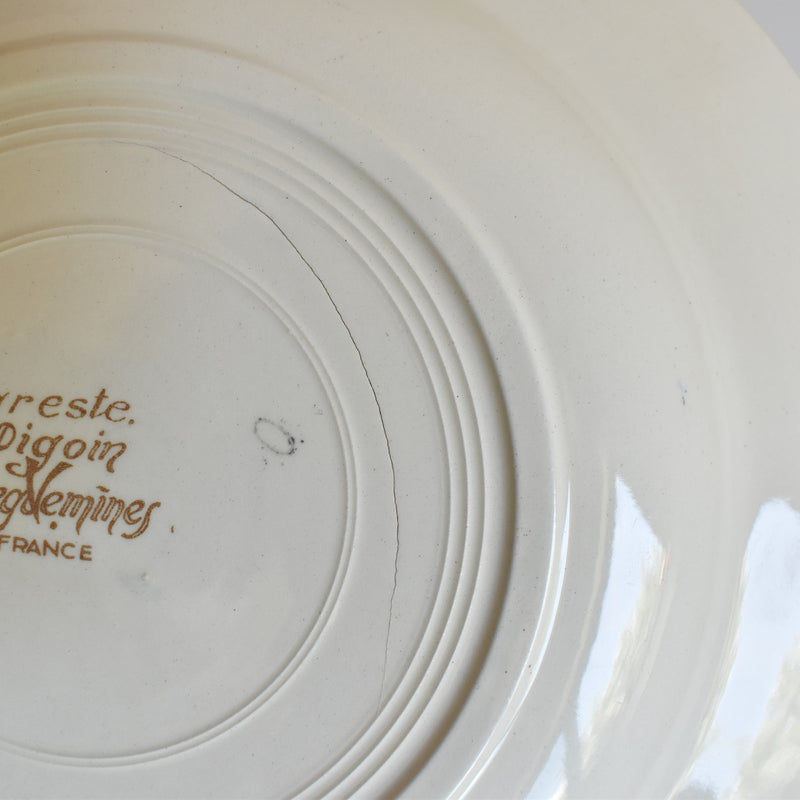 Vintage Plate Digoin & Sarreguemines Agreste D