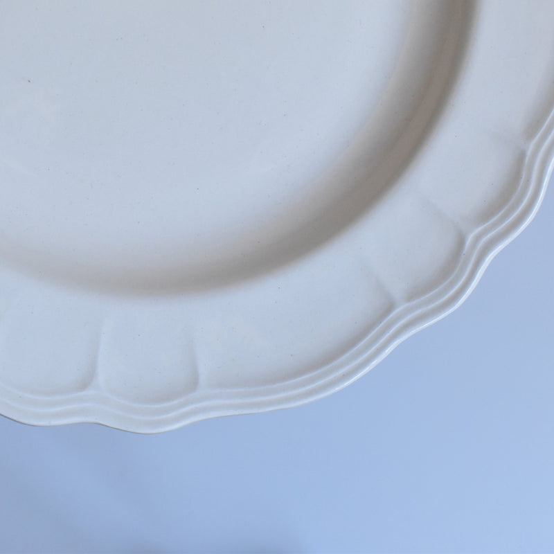 Vintage Plate Sarreguemines Scalloped Rim A