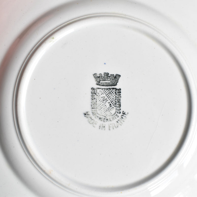 Vintage Dessert Plate, Saint-Amand, Holly C