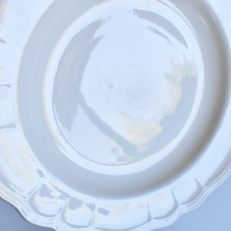 Vintage Plate Sarreguemines Scalloped Rim A