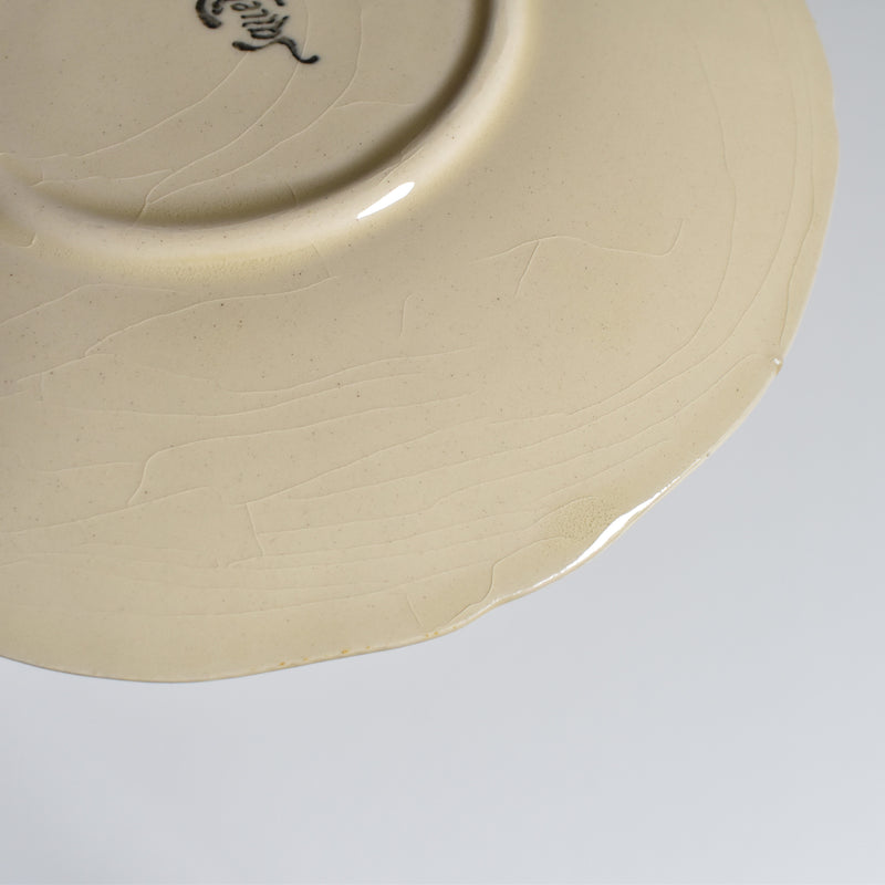 Vintage Cup & Saucer: Digoin & Sarreguemines, Ivoire, Flower Rim