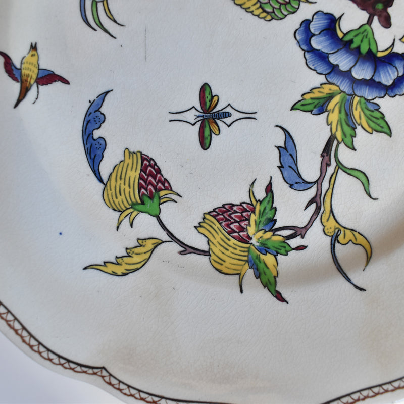 Antique Dessert Plate, U&C Sarreguemines Rouen C