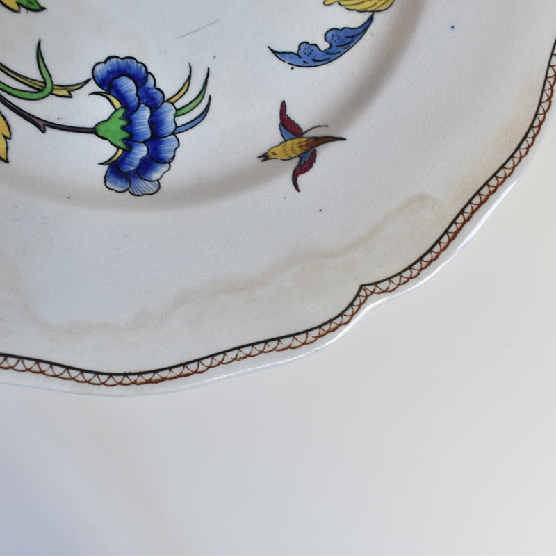 Antique Dessert Plate, U&C Sarreguemines Rouen C