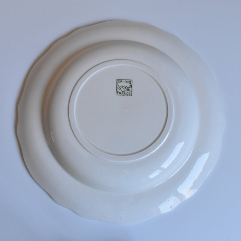 Vintage Plate Sarreguemines Scalloped B
