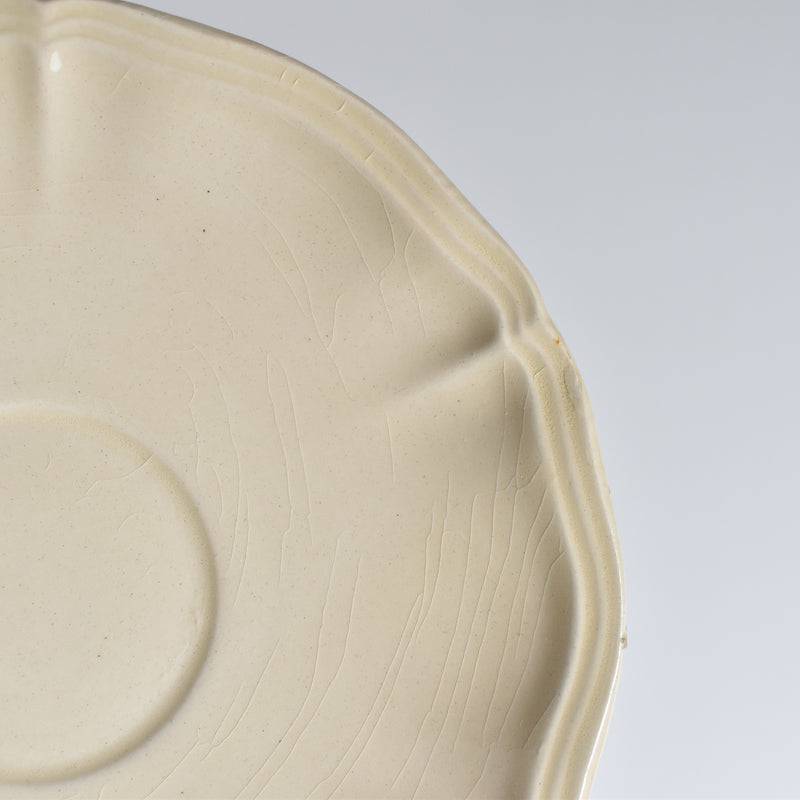 Vintage Cup & Saucer: Digoin & Sarreguemines, Ivoire, Flower Rim