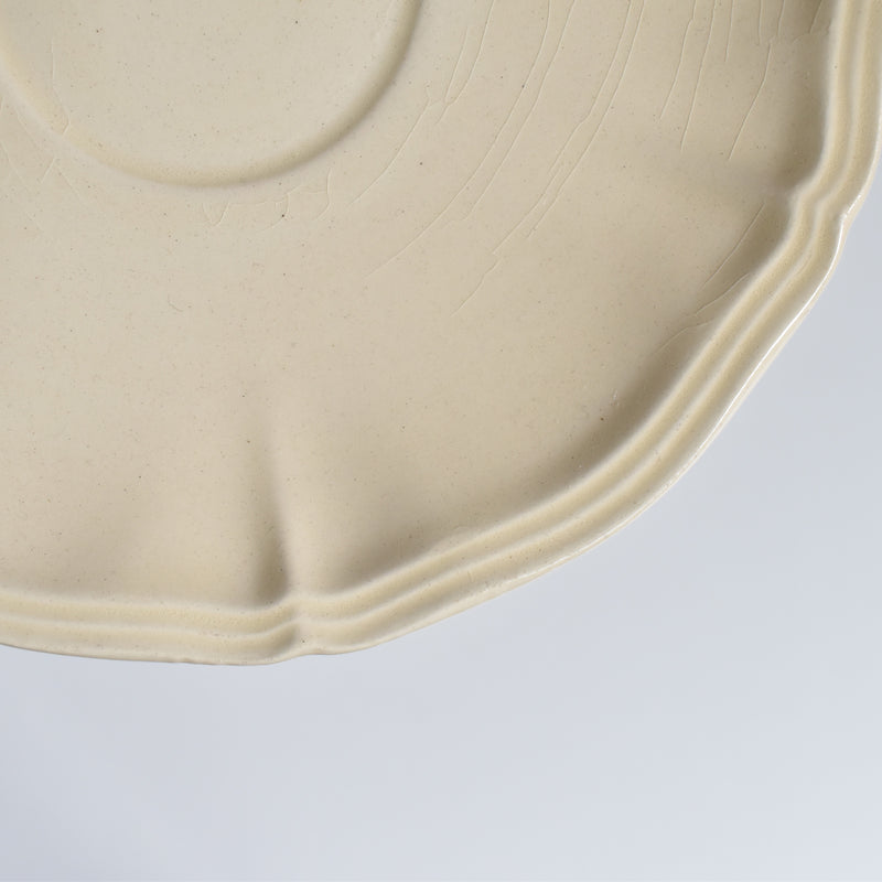 Vintage Cup & Saucer: Digoin & Sarreguemines, Ivoire, Flower Rim