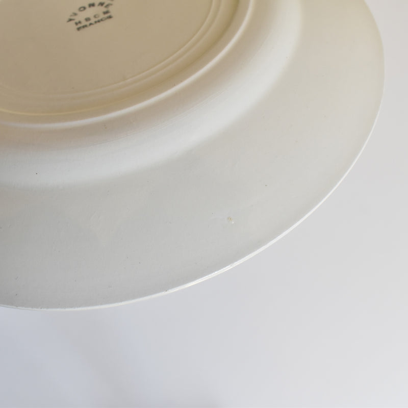 Vintage Dessert Plate, HBCM Creil et Montereau, Yvonne D