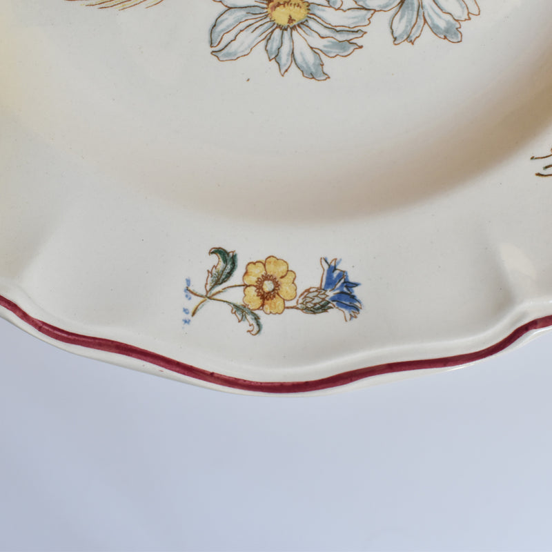 Vintage Plate Digoin & Sarreguemines Agreste D