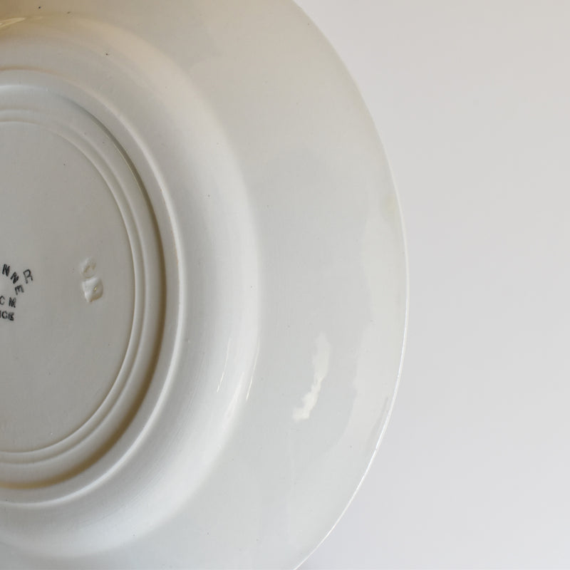 Vintage Dessert Plate, HBCM Creil et Montereau, Yvonne D