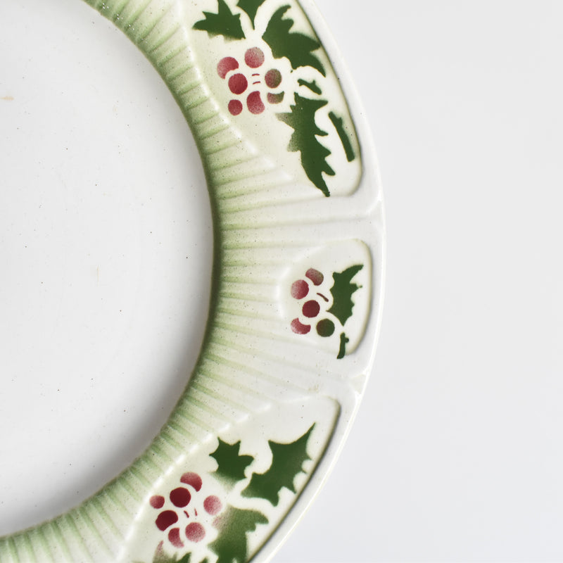 Vintage Dessert Plate, Saint-Amand, Holly C