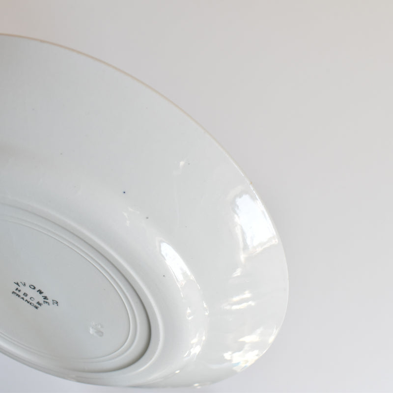 Vintage Dessert Plate, HBCM Creil et Montereau, Yvonne D