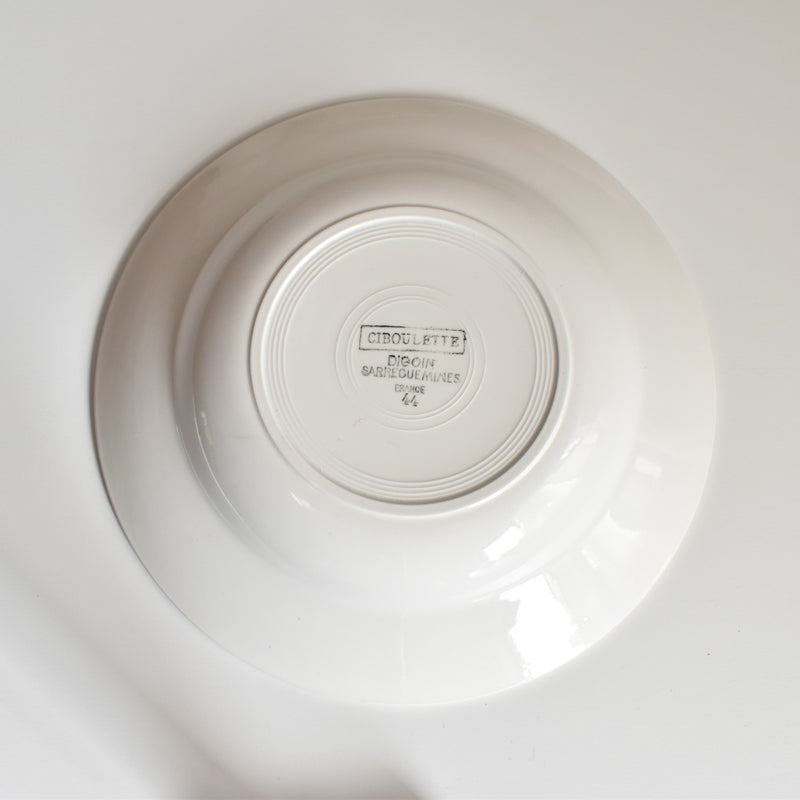 Vintage Deep Plate Digoin & Sarreguemines Ciboulette B
