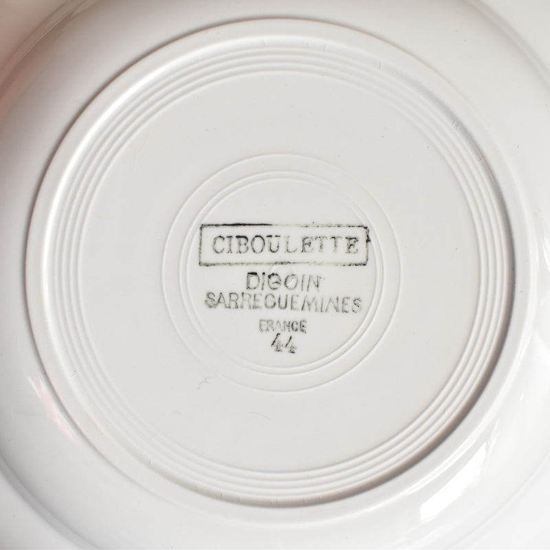 Vintage Deep Plate Digoin & Sarreguemines Ciboulette B