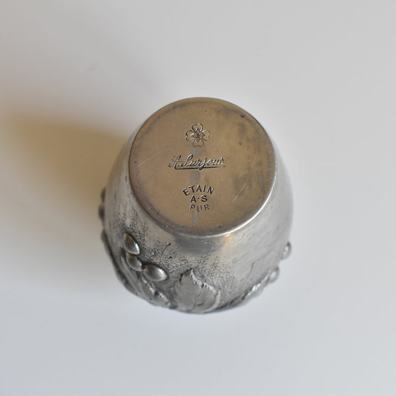 アンティークピューター スモール花器 A.Surjous