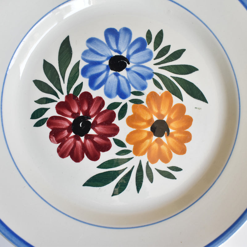 Vintage Dessert Plate, HBCM Creil et Montereau, Yvonne D