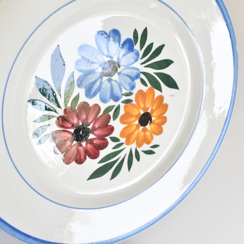 Vintage Dessert Plate, HBCM Creil et Montereau, Yvonne D