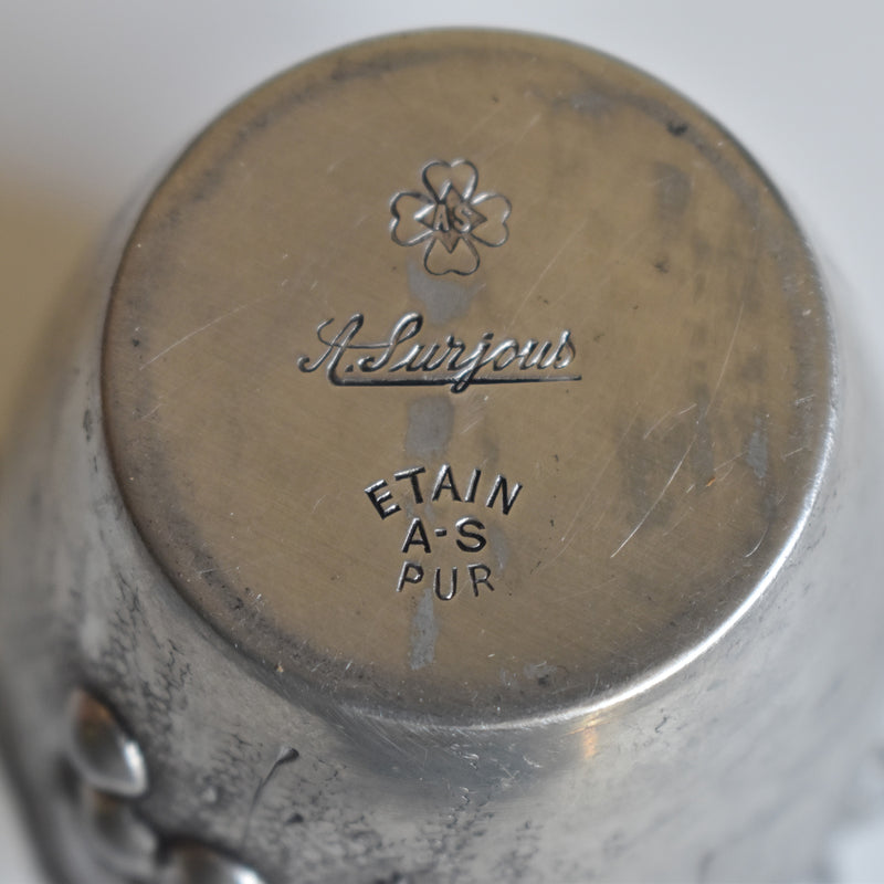 アンティークピューター スモール花器 A.Surjous