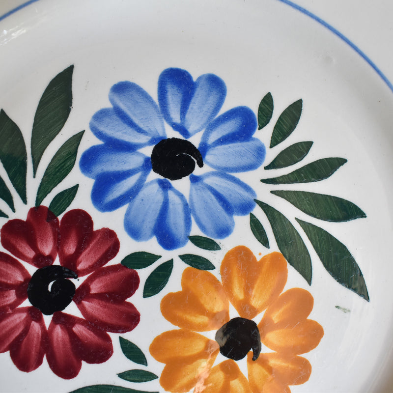 Vintage Dessert Plate, HBCM Creil et Montereau, Yvonne D