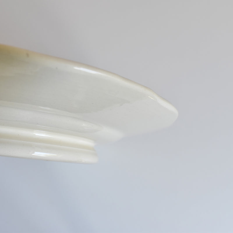 Vintage Pedestal Plate Digoin & Sarreguemines Agreste A