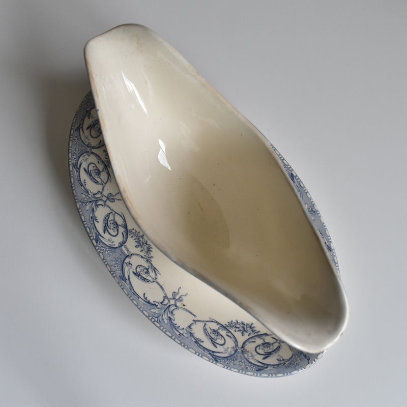 Antique Sauce Boat Creil et Montereau Dubarry