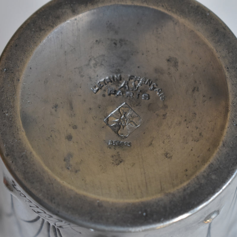 アンティークピューター 花器 A. Villien