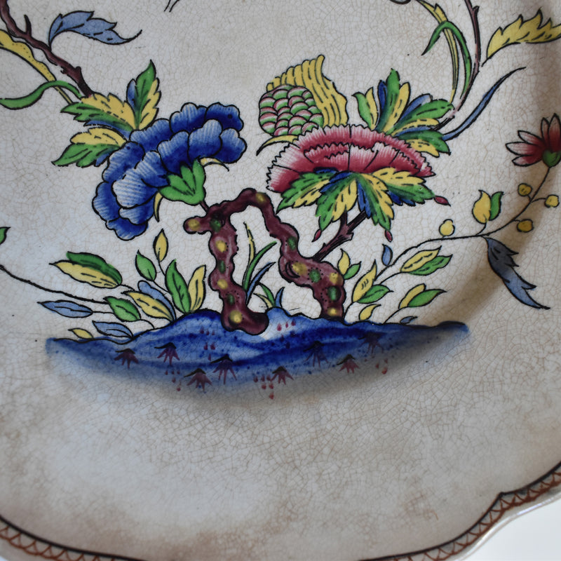 Antique dessert plate, U&C Sarreguemines, Rouen D