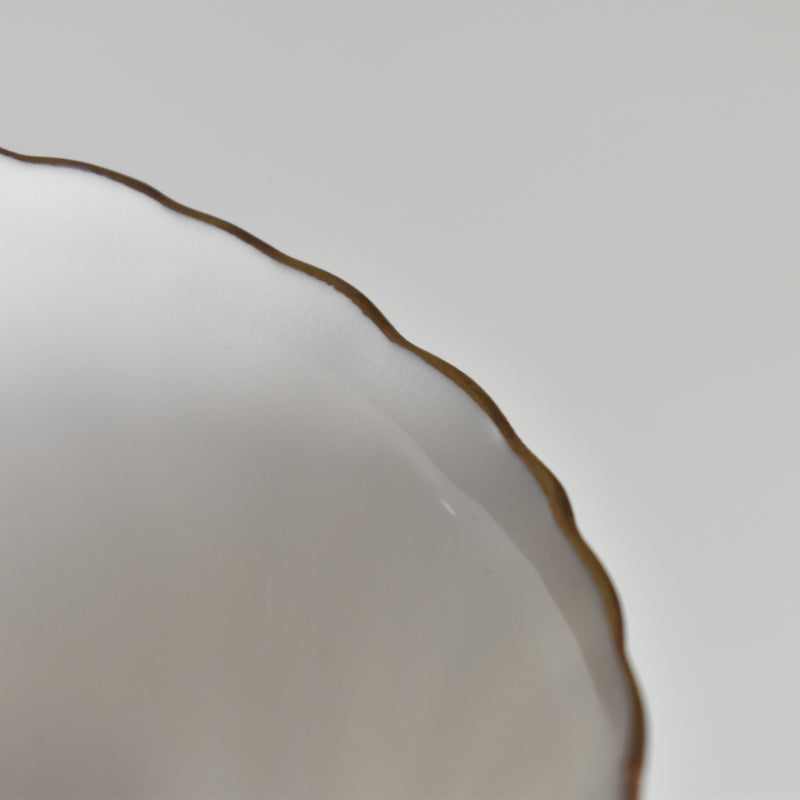 Vintage Cup Digoin & Sarreguemines Perle White & Gold A