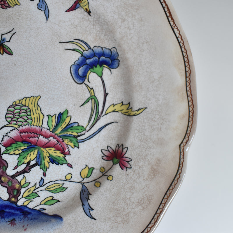 Antique dessert plate, U&C Sarreguemines, Rouen D